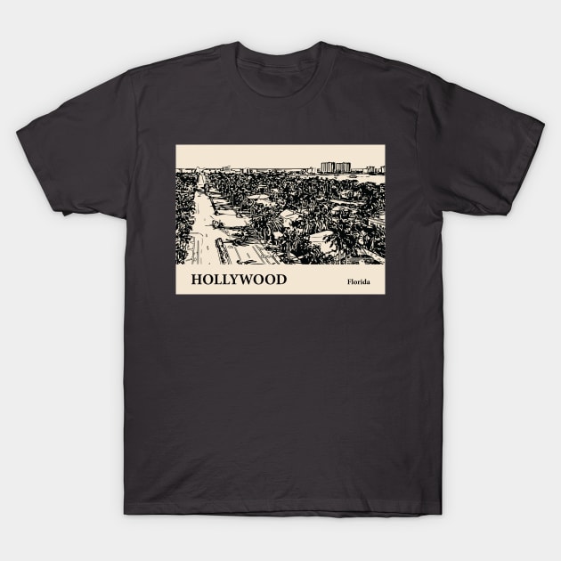 Hollywood - Florida T-Shirt by Lakeric